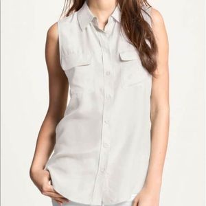 Equipment 100% Silk Sleeveless Blouse Lg